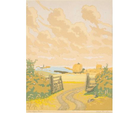 JOHN HALL THORPE (Australian, 1874-1947) woodcut - The Open Gate, signed and titled in pencil, 35 x 27cmsProvenance: private 