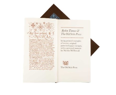 ROBIN TANNER & THE OLD STILE PRESS published by The Old Stile Press, 1994, limited edition 180/195, with a personal memoir an