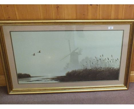 A Coulson broadland scene print, 20" x 35"
