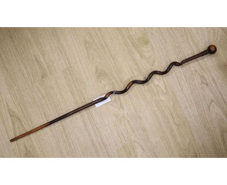   A 19th century Zulu walking stick (old repair)