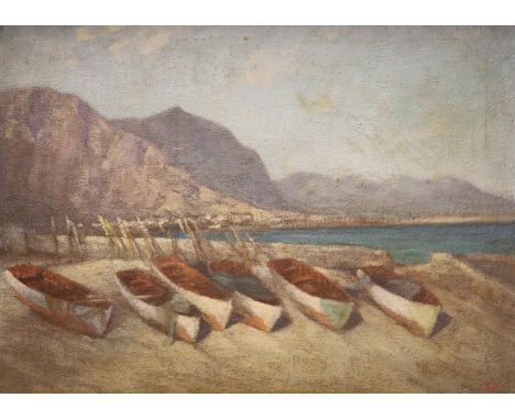   Charles Graham Powell-Jones (1889-1966) - ‘’The old harbour, Hermanus, South Africa’’, oil on canvas, signed and inscribed 