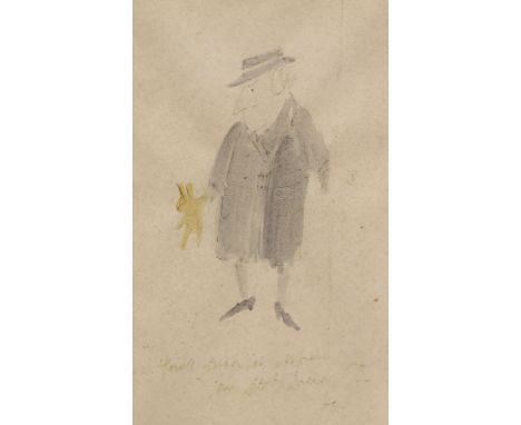   Sir Hugh Casson (1910-1999), caricature sketch, with monogram,  letter verso, on Royal Academy of Arts letter heading, 19 x