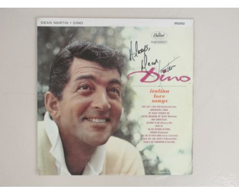 Dean Martin LP "Dino" signed to front cover in black ink Always Dean Martin