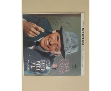 Frank Sinatra LP "Come Dance With Me" signed to front cover in black ink Dean Martin, Sammy David Jnr & Joey Bishop