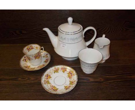 VICTORIAN FLORAL GILT PART TEASET AND A NORITAKE PART TEASET
Good condition