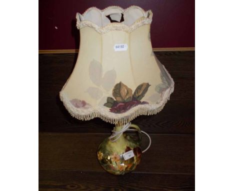 CERAMIC LAMP 
in the style of Moorcroft, signed 'H. Boswell'