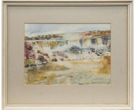COLONEL A M SIMSON,AMERICAN FALLS, NIAGARAwatercolour on paper, signed in pencil27cm x 38cmMounted, framed and under glassLab