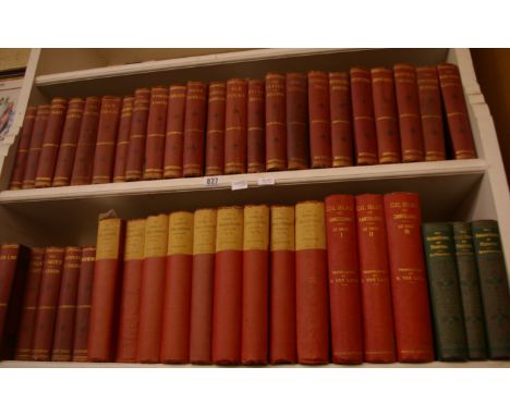Books: a set of twenty nine novels by William Ainsworth (George Routledge & Sons); Works of Ben Jonson (Bickers & Son) nine v