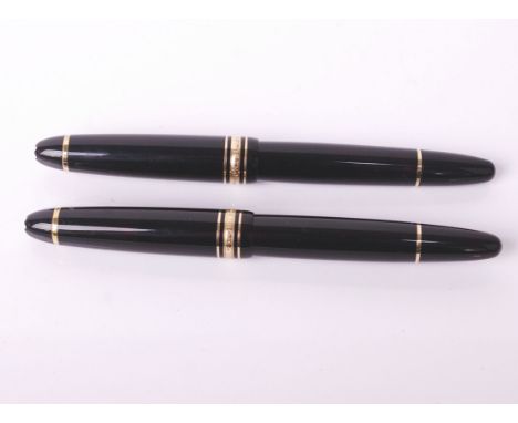 Pens: a Mont Blanc Special Anniversary Edition boxed set comprising, Meisterstuck fountain pen with 14k nib, black, a matchin