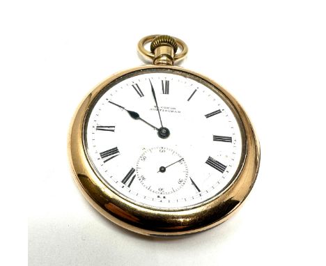 Antique gold plated  t.coxon Nottingham open face  pocket watch the watch is ticking 