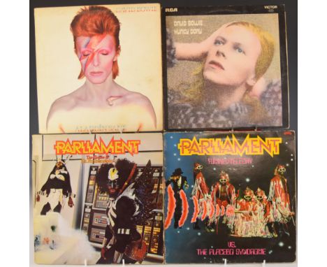 A collection of 40 LPs, mainly Funk, Soul and David Bowie including Hunky Dory, Aladdin Sane, Ziggy Stardust, Diamond Dogs, P