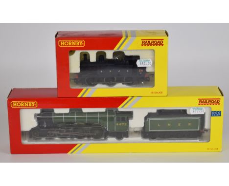 Two Hornby 00 gauge model railway locomotives comprising S&amp;DJR 0-6-0 Class 3F R2882 and Flying Scotsman LNER Class AI R30