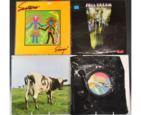 Nine Rock and Prog Rock albums including Pink Floyd Atom Heart Mother, Pink Floyd Wish You Were Here (in open shrink wrap, vi