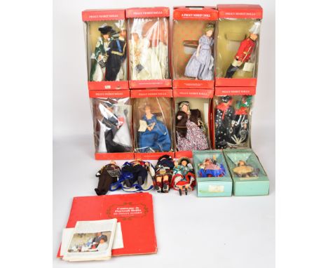 A collection of Peggy Nisbet costume and portrait dolls to include Lady Diana, Mary Queen of Scots, King Edward VIII, Elizabe
