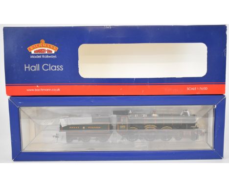 Bachmann Branch-Line 00 gauge model railway Hall Class locomotive, 4970 'Sketty Hall' Great Western Green, 32-004, in origina