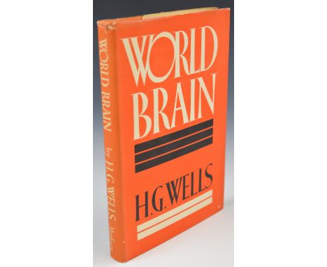 H.G. Wells World Brain, published Methuen &amp; Co. Ltd 1938 first edition, publisher's orange cloth, in original dust-wrappe