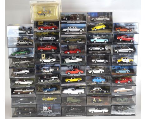 Forty-eight GE Fabbri 007 James Bond diecast model cars including vehicles from Goldfinger, The Man With The Golden Gun, Octo