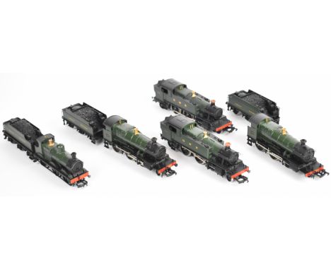 Five Mainline 00 gauge model railway locomotives to include two 2-6-2 Prairie Tank Class 6169 and A Class 2-6-0 5322.
