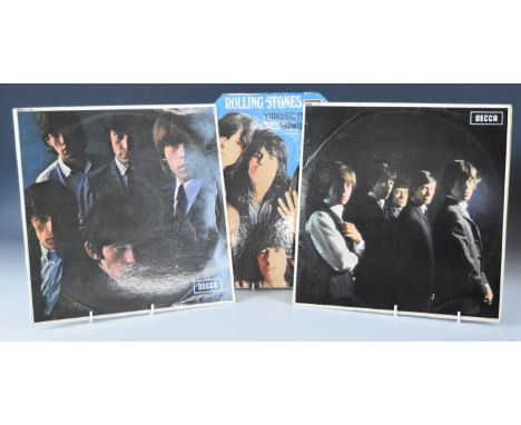 Three Rolling Stone albums comprising hexagonal cover Through The Past Darkly (LK5019) stereo, The Rolling Stones (self title