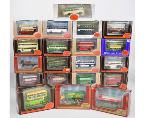 Twenty Gilbow Exclusive First Editions (EFE) 1:76 scale diecast model buses, all in original boxes.