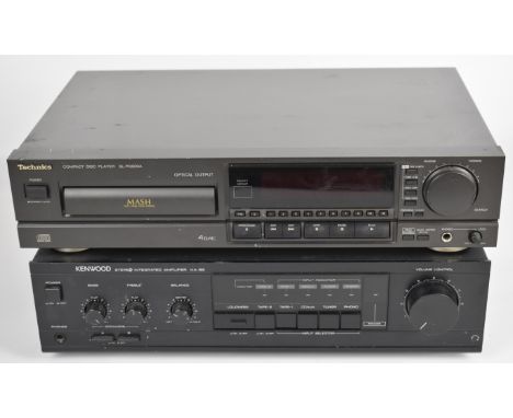 Two Hi-Fi separates comprising Technics Compact Disc Player SL-PG500A and Kenwood Stereo Integrated Amplifier KA-56.