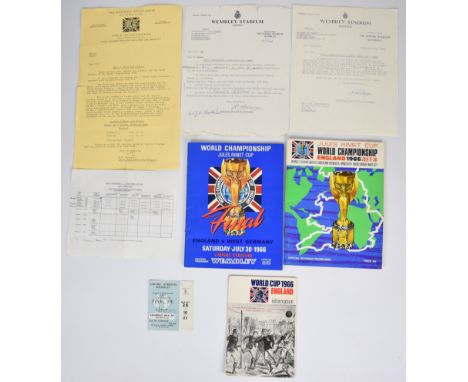 1966 Jules Rimet Cup World Championship football programme and ticket for the final tie England v West Germany Saturday July 