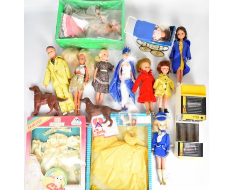 A collection of vintage Sindy dolls, clothing and accessories by Pedigree to include Sindy, Paul and Patch, some items in ori