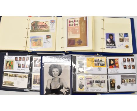 A very large collection of autographed first day covers and coin covers, in eleven albums and a presentation folder, includin