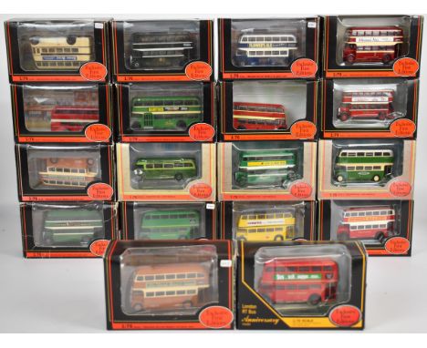 Twenty Gilbow Exclusive First Editions (EFE) 1:76 scale diecast model buses, all in original boxes.