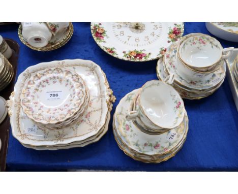 Copeland Spode teawares, three Crown Derby plates and small Copeland plates Condition Report: Available upon request