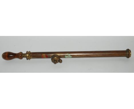 A Donald Edward vintage garden sprayer, mother of pearl opera glasses and Jerusalem wood cups tray etc Condition Report: Avai