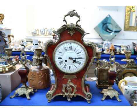 A Hamilton and Inches Rococo style clock with French movement by Samual Marti, with presentation plaque from the 3rd Black Wa