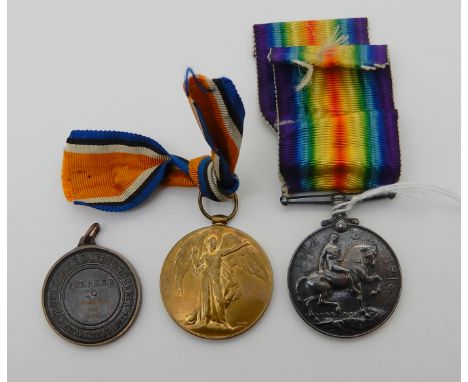 A lot comprising a WWI group of two to 31360 Private R. Anderson, Royal Scots and a Life Saving Society medal Condition Repor