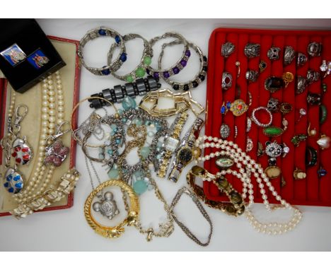 A museum style leopard bangle, a pair of Jar Jar Binks Star Wars cufflinks and other items Condition Report: Not available fo