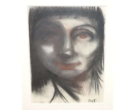 FRANK MCFADDEN Portrait head, monogrammed, pastel, 28 x 21cm Condition Report: Available upon request