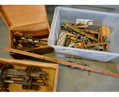A Collection of Hand Tools, together with various vices and related items 