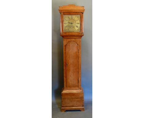 A George III Oak Longcase Clock, the brass inscribed Thomas Bean, Hayling, with Roman numerals and date aperture, the square 