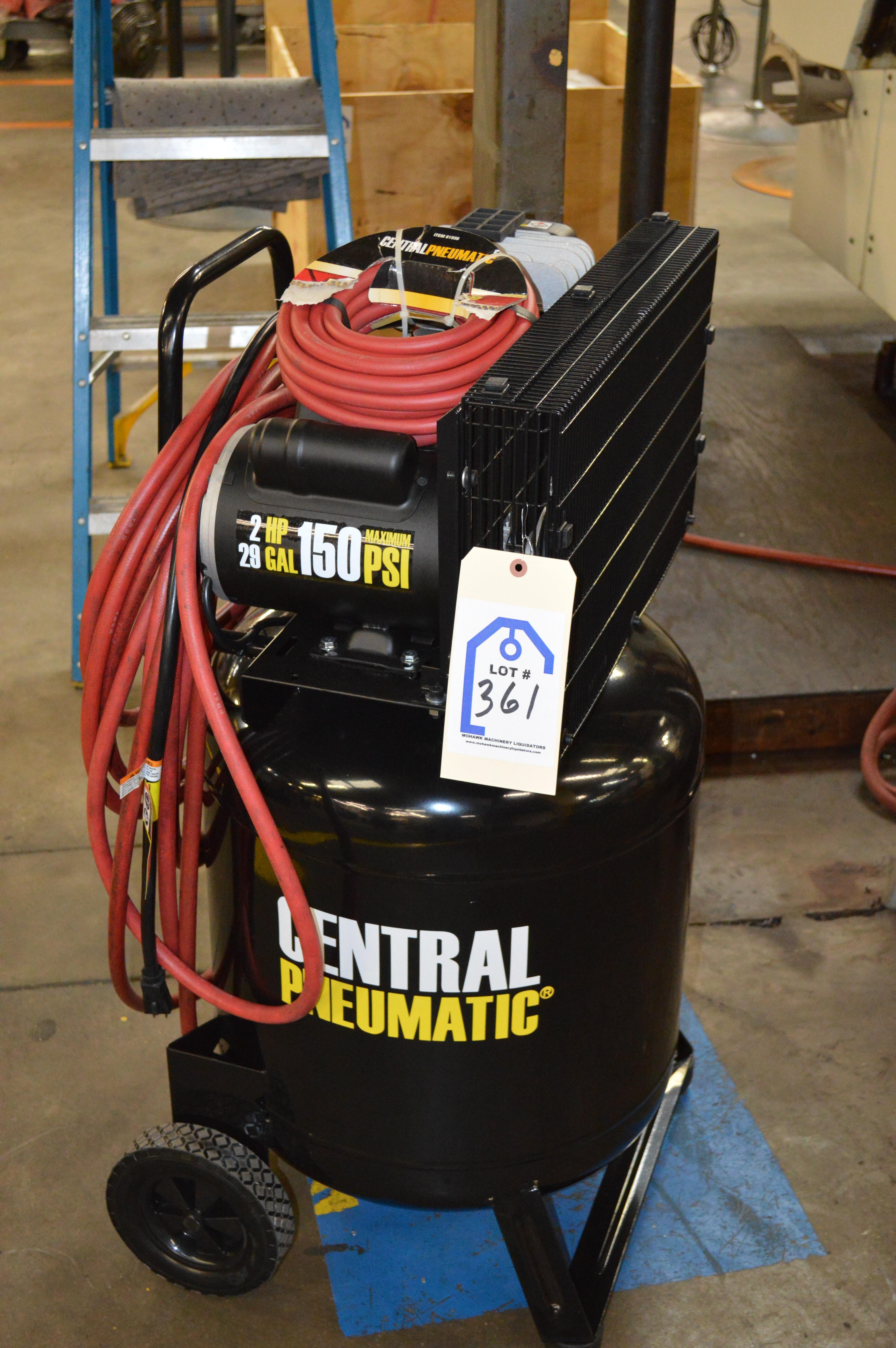 Central Pneumatic Air Compressor, Purchased New 4/2016, 2 HP, 29 Gallon