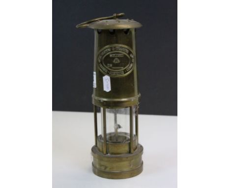 Vintage Brass Miners Lamp, Thomas Williams makers Aberdare