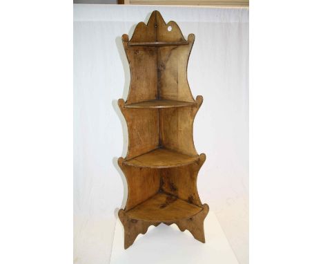 Victorian Rustic Pine Four Tier Corner Shelf