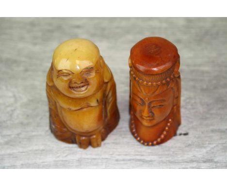 Two netsuke figures to include Buddha 