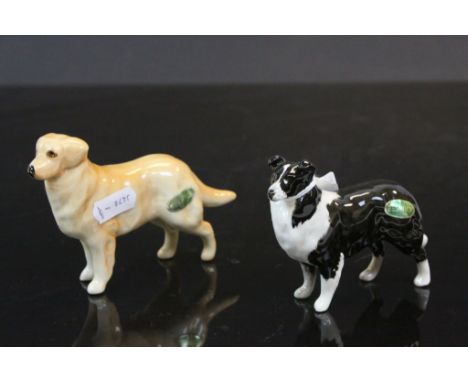 Beswick ceramic models of a Collie &amp; a Golden Retriever 