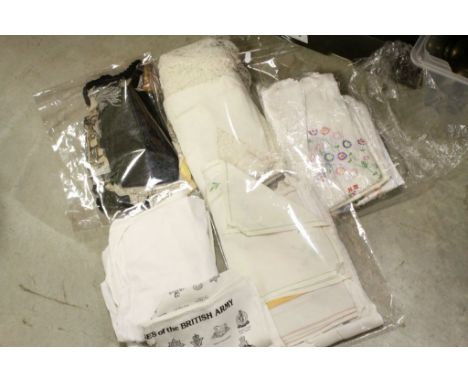 Mixed collection of vintage Fabric &amp; Linen