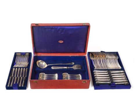 A Service of French Silver Flatware, Charles Merité, Paris, 1st standard, circa 1890, the forks bearing maker's mark only, tw