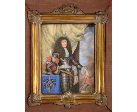 Attributed to Nicholas (Nathaniel) Dixon (circa 1645-circa 1708) Portrait of Prince Rupert  watercolour on vellum, 17cm by 13