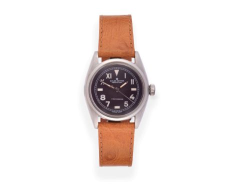 A Stainless Steel Automatic Centre Seconds Wristwatch, signed Rolex, Oyster Perpetual, Chronometer, ref: 4392/5048, 1947, lev