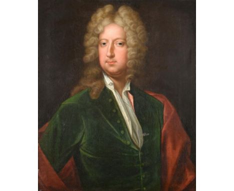 Attributed to Sir Godfrey Kneller (1646-1723) Portrait of Henry St John, 1st Viscount Bolingbroke  Oil on canvas, 73.5cm by 6