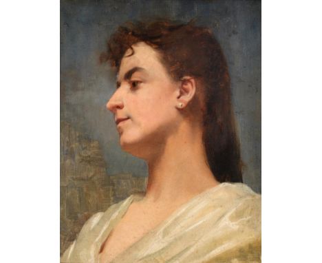 French School (late 19th century)  Portrait of a young lady Oil on canvas, 39.5cm by 31.5cm  See illustration 