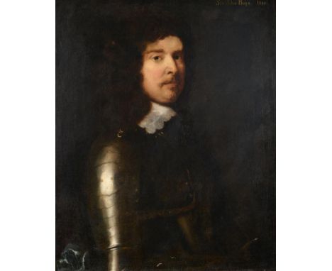 Attributed to William Dobson (1611-1646) Bust-length portrait of Sir John Boys (1607-1664) Bears inscription and date 1644, o