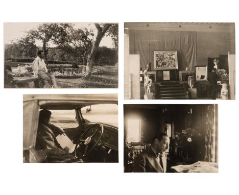 * Nash (Paul, 1889-1946). A group of seven original photographs of the artist Paul Nash in Gloucestershire, and the Exhibitio